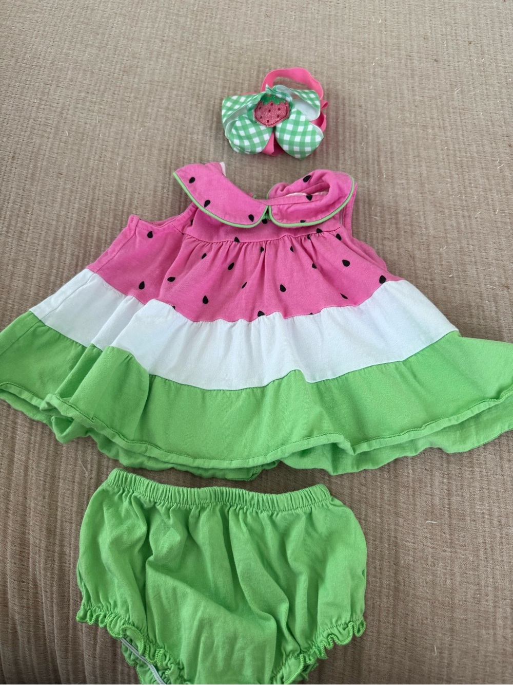 Good Lad Pink Watermelon Baby Romper